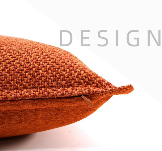 Orange Square Modern Throw Pillows for Couch, Large Contemporary Modern Sofa Pillows, Simple Decorative Throw Pillows, Large Throw Pillow for Interior Design-LargePaintingArt.com