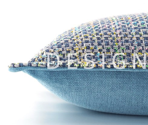 Modern Sofa Pillows, Large Abstract Blue Decorative Throw Pillows, Contemporary Square Modern Throw Pillows for Couch, Simple Throw Pillow for Interior Design-LargePaintingArt.com