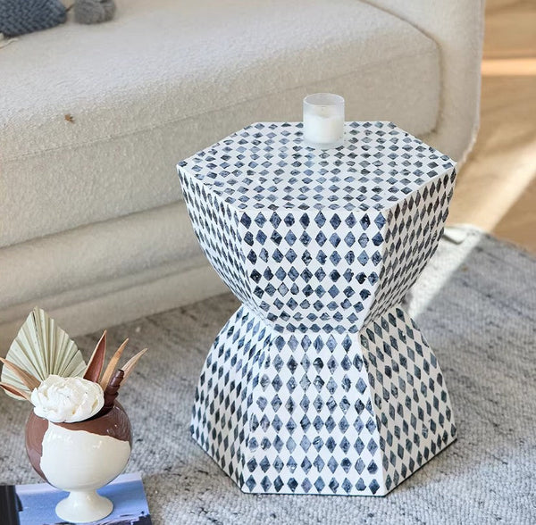 Contemporary Bedside Table, Small End Table, Modern Side Table, Bedside Small Side Table, Shell Small Sofa Side Table, Portable Casual Side Table, Creative Coffee Table, Contemporary Side Table-LargePaintingArt.com
