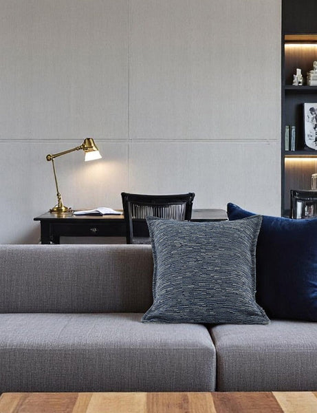 Decorative Modern Sofa Pillows for Interior Design, Large Square Decorative Throw Pillows for Couch, Blue Modern Sofa Pillows, Large Decorative Throw Pillows-LargePaintingArt.com