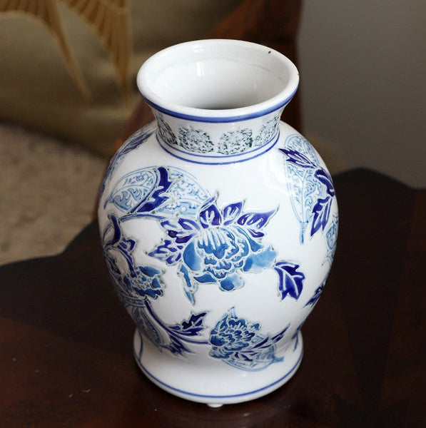 Porcelain Flower Vases, Centerpiece Ceramic Bouquet Vases, Handmade Flower Vase, Vintage Flower Vases on Dining Table-LargePaintingArt.com