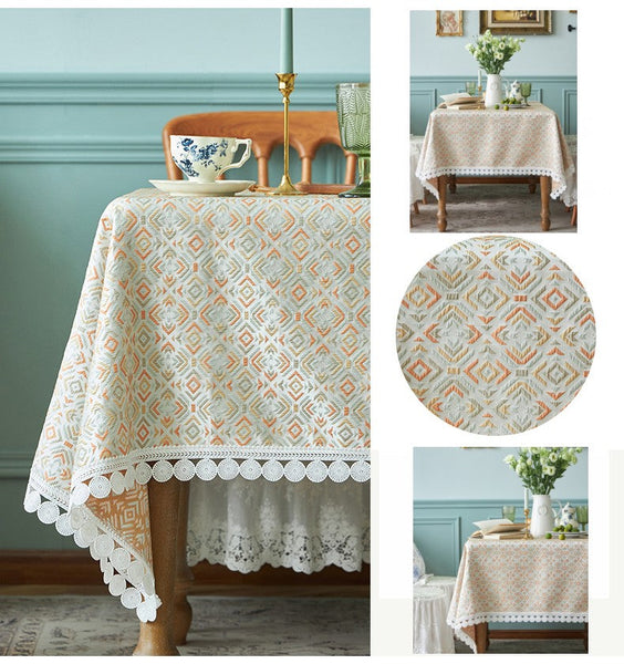 Modern Tablecloth for Home Decoration, Large Square Tablecloth for Round Table, Extra Large Rectangle Tablecloth for Dining Room Table-LargePaintingArt.com