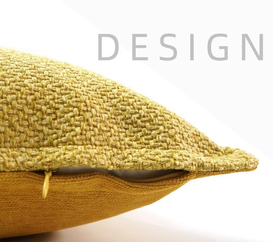 Large Yellow Square Modern Throw Pillows for Couch, Contemporary Modern Sofa Pillows, Simple Decorative Throw Pillows, Large Throw Pillow for Interior Design-LargePaintingArt.com