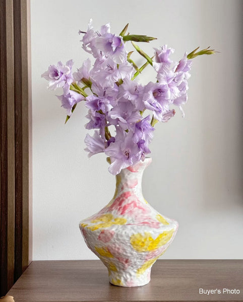 Modern Bouquet Flower Vases, Handmade Water Holding Flower Vases, Centerpiece on Dining Table, Large Flower Vase on Table, Pottery Flower Vases-LargePaintingArt.com