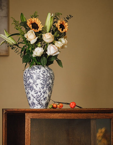 Centerpiece on Dining Table, Flower Vase on Table, Handmade Water Holding Flower Vases, Porcelain Flower Vases, Modern Ceramic Bouquet Vases-LargePaintingArt.com
