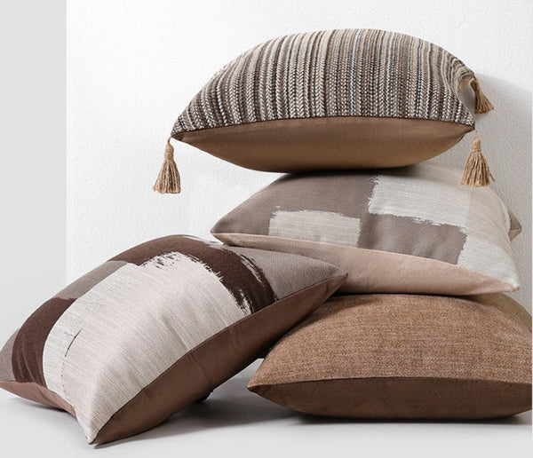 Geometric Modern Sofa Pillows, Abstract Decorative Pillows for Couch, Contemporary Throw Pillows, Modern Pillows for Bedroom, Modern Sofa Pillows-LargePaintingArt.com