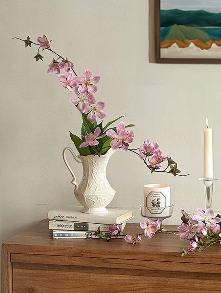 Ceramic Bud Vases, Small Flower Vases on Table, Rustic Porcelain Flower Vases, Handmade Water Holding Flower Vases-LargePaintingArt.com