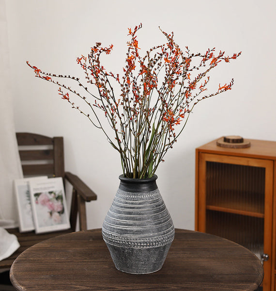 Dried Fire Orchid Bouquet, Natural Decorations, Flower Arrangement, Handmade Artificial Flower, Natural Dried Flowers-LargePaintingArt.com