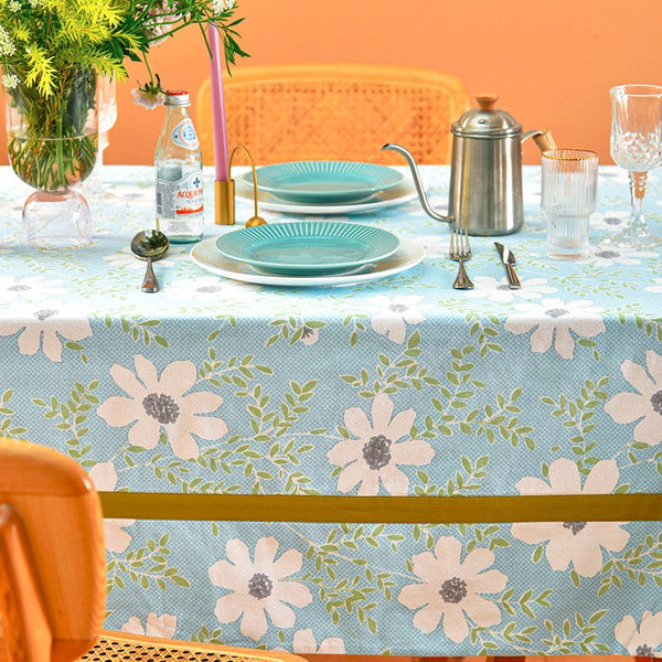 Modern Table Cloths for Dining Room, Farmhouse Cotton Table Cloth, Kitchen Rectangular Table Covers, Square Tablecloth for Round Table, Wedding Tablecloth-LargePaintingArt.com
