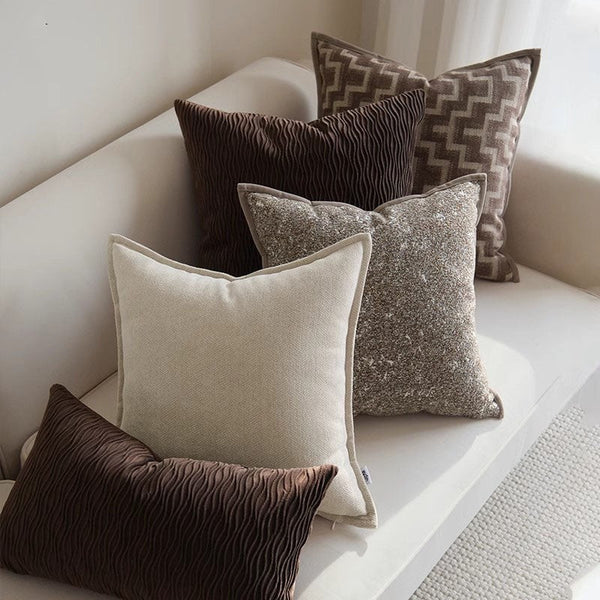 Geometric Modern Sofa Pillows, Contemporary Throw Pillows, Modern Pillows for Bedroom, Modern Sofa Pillows, Mid Century Decorative Pillows for Couch-LargePaintingArt.com