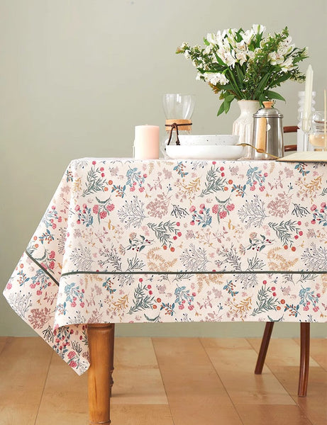 Large Rectangle Tablecloth for Dining Room Table, Rustic Table Covers for Kitchen, Country Farmhouse Tablecloth, Square Tablecloth for Round Table-LargePaintingArt.com
