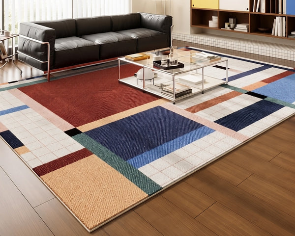 Abstract Contemporary Rugs for Bedroom, Mid Century Area Rugs for Living Room, Elegant Modern Area Rugs under Sofa, Modern Carpets for Office, Dining Room Floor Rugs