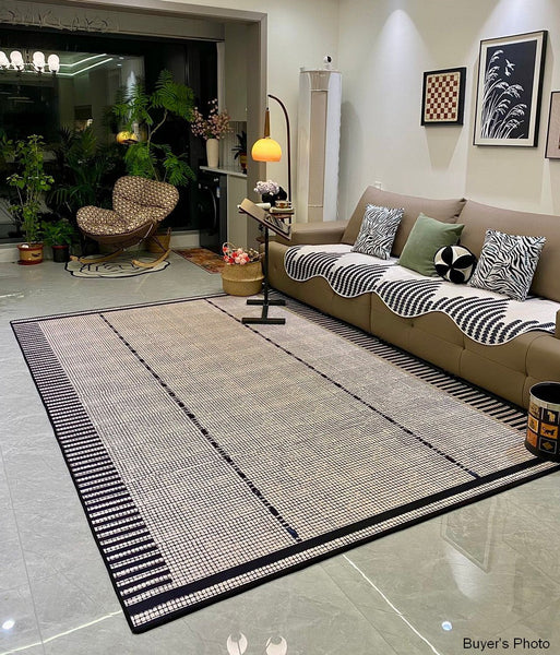 Unique Modern Rugs for Dining Room, Large Abstract Geometric Modern Rugs, Bedroom Modern Rugs, Living Room Contemporary Modern Rugs-LargePaintingArt.com