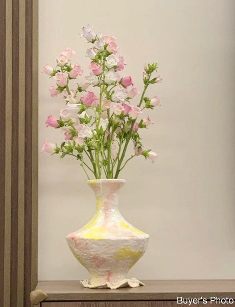 Handmade Water Holding Flower Vases, Modern Bouquet Flower Vases, Centerpiece on Dining Table, Large Flower Vase on Table, Pottery Flower Vases-LargePaintingArt.com