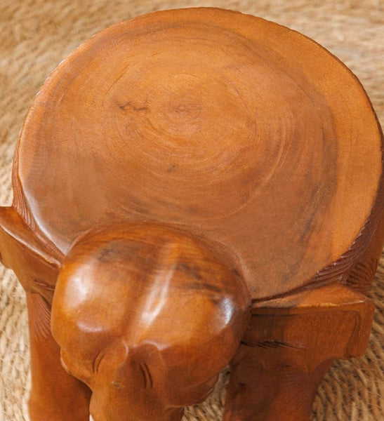 Dining Table Stool, Handmade Solid Wood low Stool, Elephant Wooden Stool, Elephant Sofa Stool, Creative Shoe-changing Stool-LargePaintingArt.com