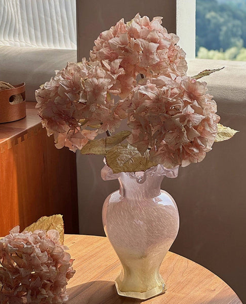 Bouquet Flower Vase, Vintage Glass Flower Vases, Creative Modern Vases for Living Room, Glass Bud Vases, Handmade Flower Vases on Table-LargePaintingArt.com