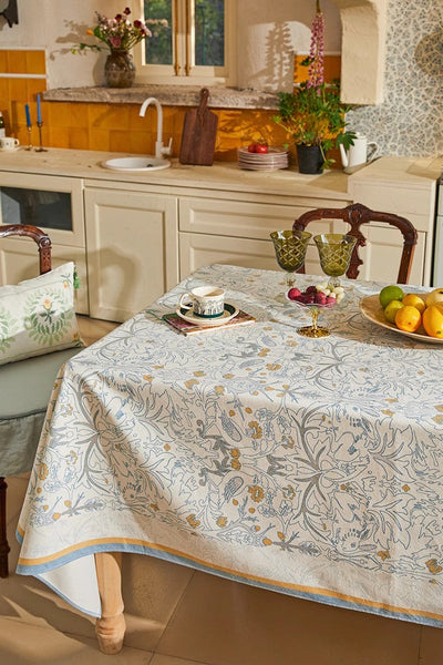 Large Modern Rectangle Tablecloth for Dining Table, Rabbit Pigeon Pattern Table Covers for Round Table, Farmhouse Table Cloth for Oval Table, Square Tablecloth for Kitchen-LargePaintingArt.com