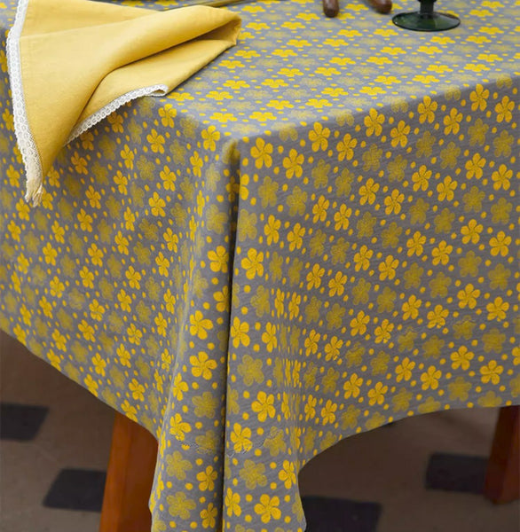 Rustic Table Covers for Kitchen, Large Rectangle Tablecloth for Dining Room Table, Country Farmhouse Tablecloth, Square Tablecloth for Round Table-LargePaintingArt.com