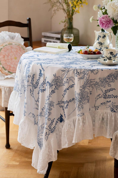 Wild Bee embroidery Tablecloth for Home Decoration, Rectangle Tablecloth for Dining Room Table, Square Tablecloth for Round Table-LargePaintingArt.com