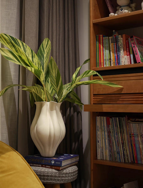 Unique Handmade Modern Flower Vase, Large Porcelain Vases for Modern Home Decor, Centerpiece Ceramic Bouquet Vases, Contemporary Vases on Dining Table-LargePaintingArt.com