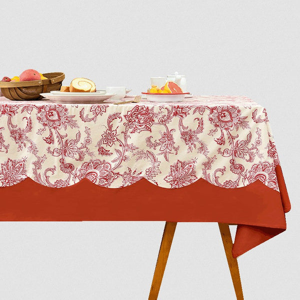 Extra Large Rectangle Tablecloth for Dining Room Table, Country Farmhouse Tablecloth, Flowers Pattern Rustic Table Covers for Kitchen, Square Tablecloth for Round Table-LargePaintingArt.com