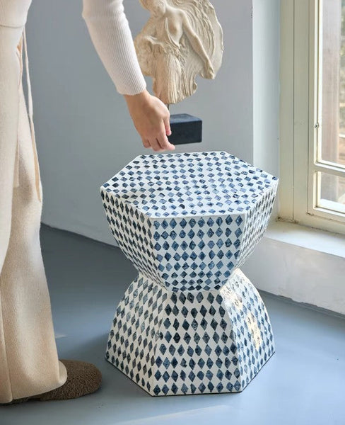 Small End Table, Modern Side Table, Bedside Small Side Table, Contemporary Bedside Table, Shell Small Sofa Side Table, Portable Casual Side Table, Creative Coffee Table, Contemporary Side Table-LargePaintingArt.com