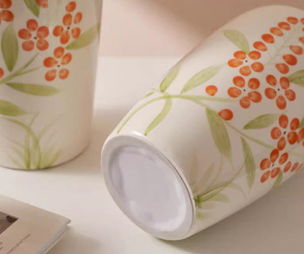 Dining Table Centerpiece, Ceramic Bouquet Vases, Porcelain Flower Vases, Large Flower Vases on Table, Handmade Water Holding Flower Vase-LargePaintingArt.com