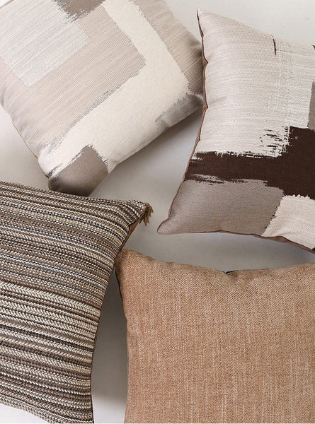 Geometric Modern Sofa Pillows, Abstract Decorative Pillows for Couch, Contemporary Throw Pillows, Modern Pillows for Bedroom, Modern Sofa Pillows-LargePaintingArt.com