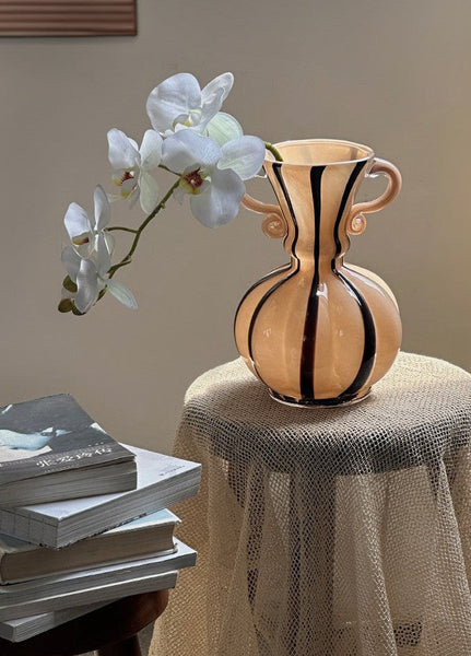 Creative Modern Vases for Living Room, Flower Vases on Table, Modern Glass Flower Vases, Glass Flower Vases, Handmade Glass Bud Vases-LargePaintingArt.com