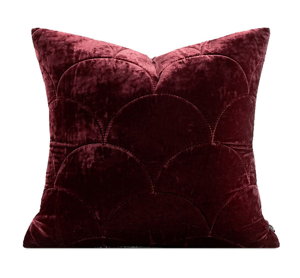 Modern Pillows for Couch, Red Decorative Pillow Covers, Decorative Throw Pillows for Living Room, Large Modern Sofa Pillows-LargePaintingArt.com