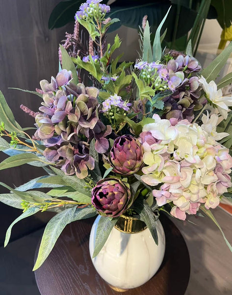 Amazing Flower Arrangement Ideas for Interior Design, Large Bunch of Flowers Arrangement, Faux Silk Floral Table Centerpiece, Modern Artificial Floral for Living Room-LargePaintingArt.com