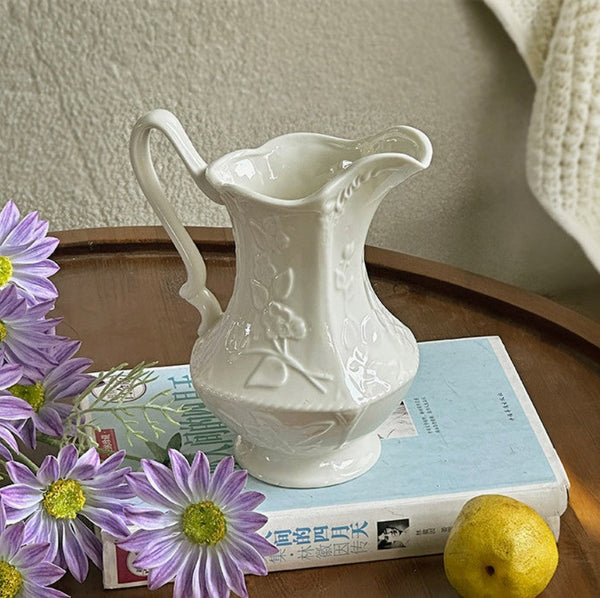 Ceramic Bud Vases, Small Flower Vases on Table, Rustic Porcelain Flower Vases, Handmade Water Holding Flower Vases-LargePaintingArt.com