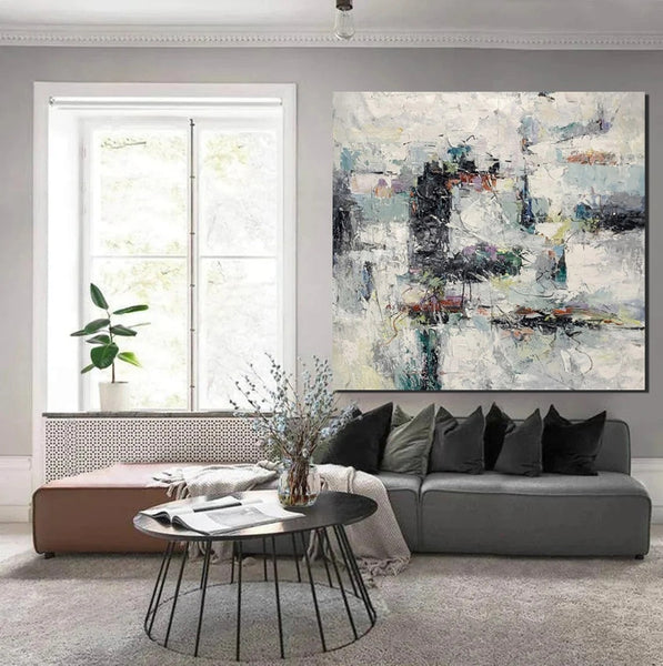 Large Simple Modern Art, Abstract Acrylic Painting, Bedroom Wall Art Paintings, Contemporary Wall Art Paintings, Acrylic Paintings for Living Room-LargePaintingArt.com