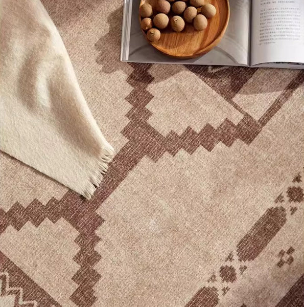 Large Contemporary Area Rugs for Dining Room, Modern Rugs for Living Room, Mid Century Area Rugs for Bedroom-LargePaintingArt.com