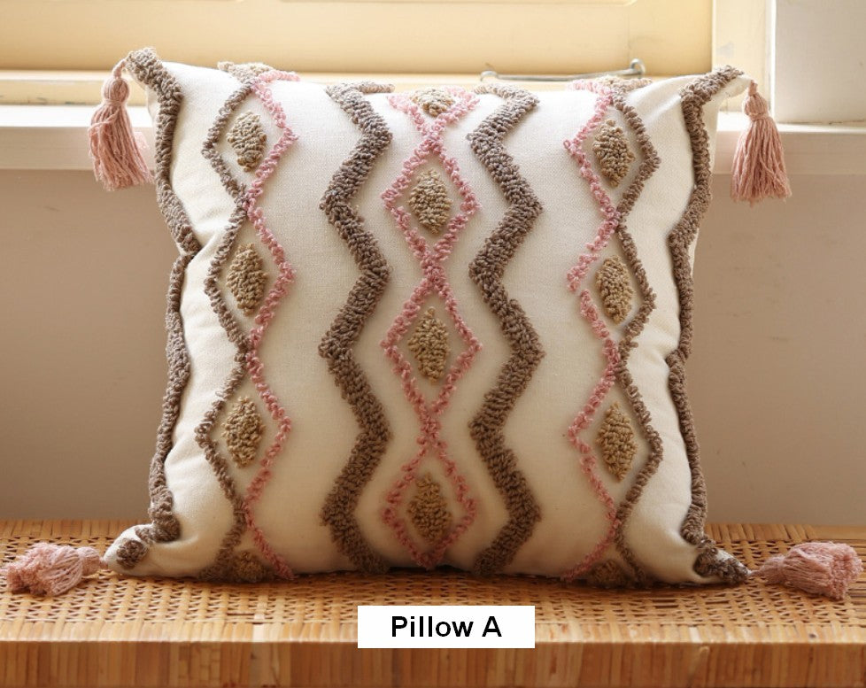 Simple Decorative Pillow Covers, Modern Decorative Pillows for Interior Design, Square Modern Throw Pillows for Couch, Contemporary Modern Sofa Pillows-LargePaintingArt.com