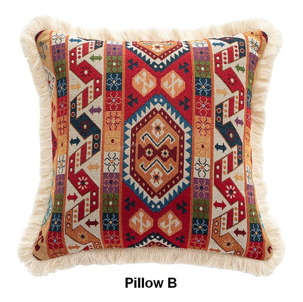 Bedroom Bohemian Decorative Sofa Pillows, Oriental Throw Pillow for Couch, Geometric Decorative Throw Pillows for Living Room (Copy)-LargePaintingArt.com