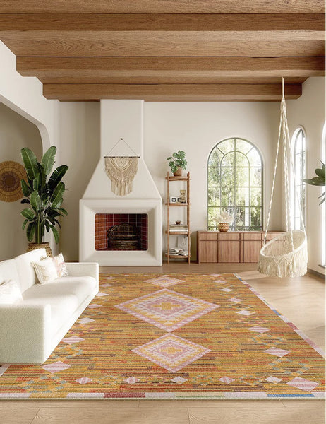 Morocco Rugs for Dining Room, Oversized Area Rugs for Living Room, Extra Large Vintage Persian Rugs, Traditional Colorful Moroccan Rug, Vintage Rugs for Bedroom-LargePaintingArt.com