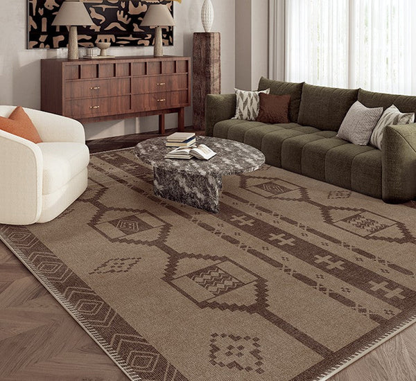 Large Contemporary Area Rugs for Dining Room, Modern Rugs for Living Room, Mid Century Area Rugs for Bedroom-LargePaintingArt.com