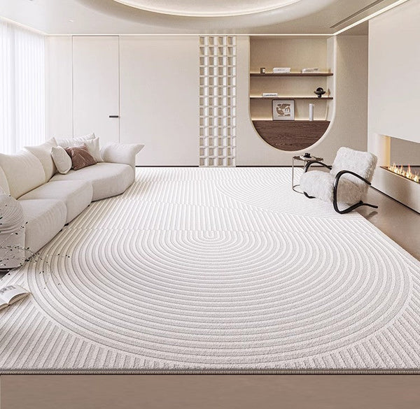 Geometric Contemporary Modern Rugs Next to Bed, Modern Rugs under Dining Room Table, Modern Carpets for Kitchen, Abstract Area Rugs for Living Room-LargePaintingArt.com