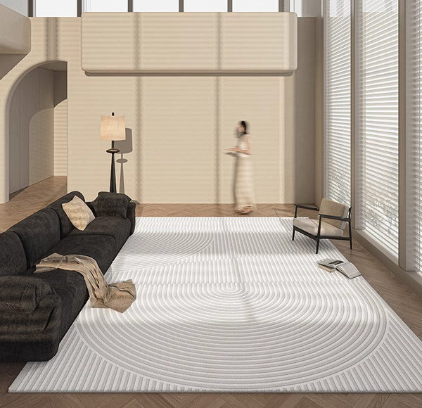 Geometric Contemporary Modern Rugs Next to Bed, Modern Rugs under Dining Room Table, Modern Carpets for Kitchen, Abstract Area Rugs for Living Room-LargePaintingArt.com