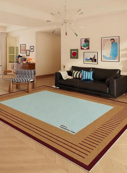 Mid Century Contemporary Rugs, Modern Living Room Rug Ideas, Geometric Modern Area Rugs, Modern Rugs for Dining Room-LargePaintingArt.com
