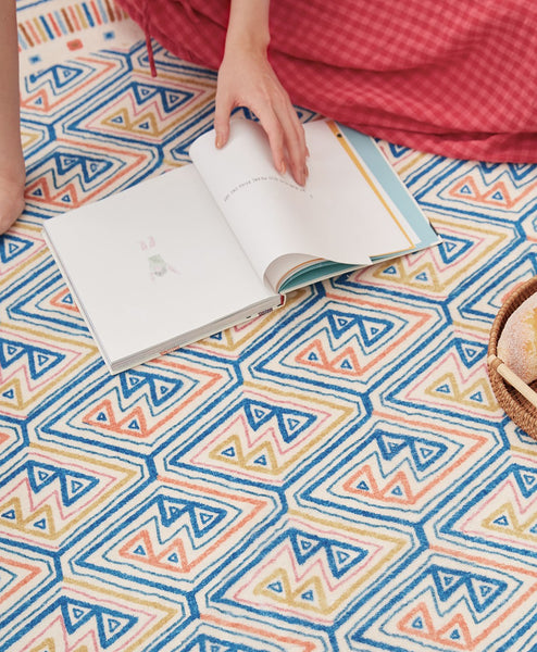 Abstract Contemporary Round Rugs for Dining Room, Circular Modern Rugs for Bathroom, Geometric Modern Rug Ideas for Living Room, Modern Rugs for Children's Room-LargePaintingArt.com