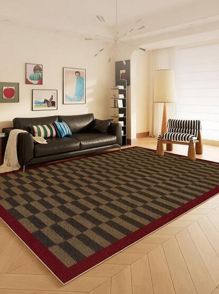 Geometric Contemporary Area Rugs, Modern Living Room Rug Ideas, Mid Century Modern Rugs, Colorful Modern Rugs for Dining Room-LargePaintingArt.com