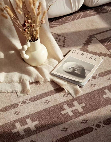 Large Contemporary Area Rugs for Dining Room, Modern Rugs for Living Room, Mid Century Area Rugs for Bedroom-LargePaintingArt.com