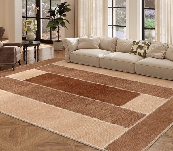 Abstract Modern Carpets for Living Room, Modern Rugs for Dining Room, Contemporary Rugs for Bedroom, Mid Century Modern Rugs Next to Bed-LargePaintingArt.com