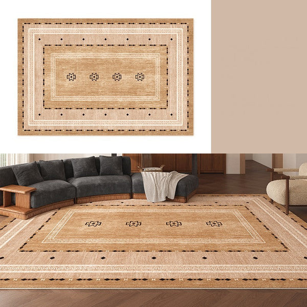 Contemporary Rugs for Bedroom, Mid Century Modern Rugs Next to Bed, Abstract Modern Carpets for Living Room, Modern Rugs for Dining Room-LargePaintingArt.com