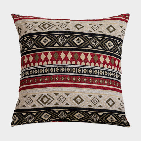 Geometric Pattern Chenille Throw Pillow for Couch, Bohemian Decorative Sofa Pillows, Extra Large Decorative Throw Pillows, Modern Sofa Pillows-LargePaintingArt.com