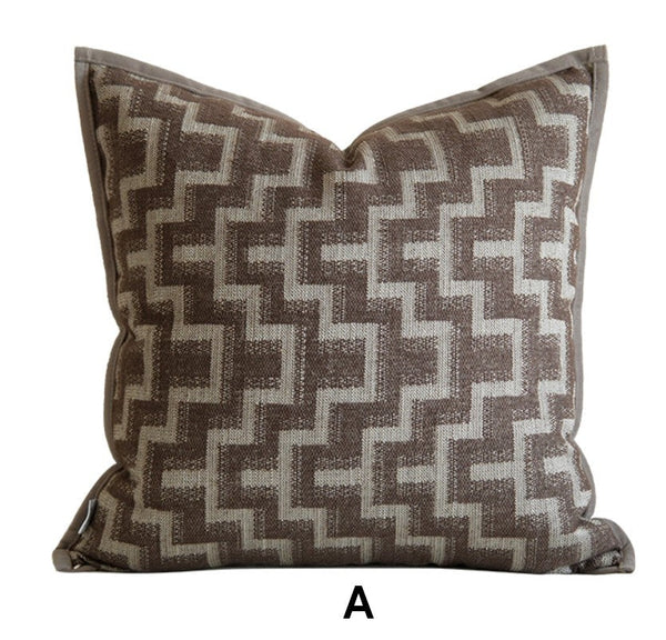 Mid Century Decorative Pillows for Couch, Geometric Modern Sofa Pillows, Contemporary Throw Pillows, Modern Pillows for Bedroom, Modern Sofa Pillows-LargePaintingArt.com