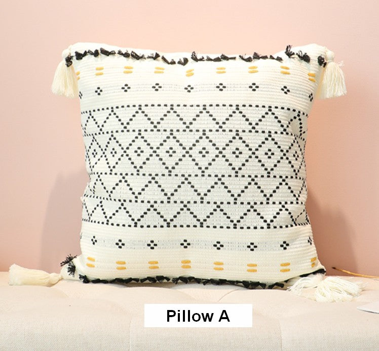 Oriental Decorative Throw Pillows for Bedroom, Square Pillows for Couch, Contemporary Modern Pillow Covers, Bohemian Decorative Sofa Pillows-LargePaintingArt.com