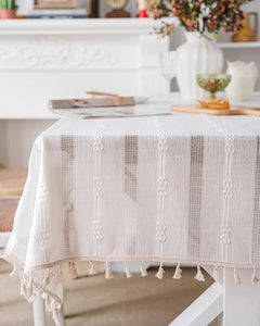 Country Farmhouse Tablecloth, Rustic Table Covers for Kitchen, Linen Rectangular Tablecloth for Oval Table, Large Rectangle Tablecloth for Dining Room Table-LargePaintingArt.com